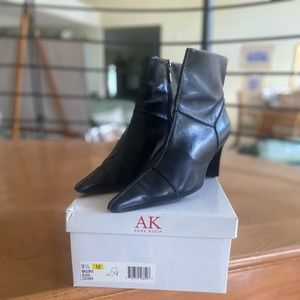 Anne Klein . Black ankle booties. Size 9.5 . Lightly worn.